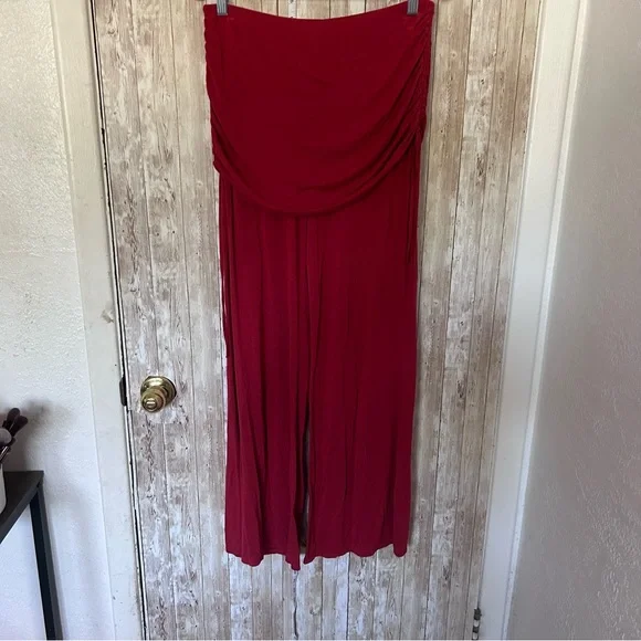 Halara Rust Colored Pant with Drawstring Overskirt that Cinches Size Large - Picture 1 of 7